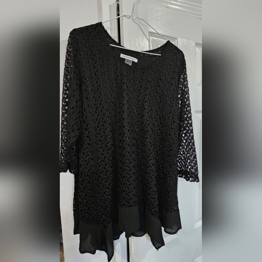 Allison Daley Black Lace Top